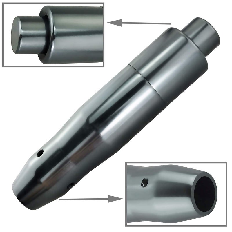 Lunsom Automatic Shift Knob Metal Car Shifting with Push Button Aluminum Alloy Shifter Lever Handle Long Stick Gear Head Fit Most Auto Transmission Vehicle (Titanium) - Image 5
